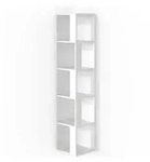 Vicco Eckregal, Wei&szlig;, Holzwerkstoff, 5 F&auml;cher, Rechteckig, 33.3x162.2x33.3 cm,