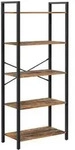 Boxxx Regal, Braun, Schwarz, Metall, Holzwerkstoff, Vintage, 5 F&auml;cher, 66x153x30 cm,