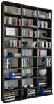 Mid.you Regal, Schwarz, Holzwerkstoff, 24 F&auml;cher, 102x183x18 (23) cm, Wohnzimmer,