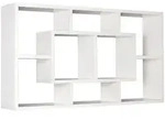 Mid.you Wandregal, Wei&szlig;, Holzwerkstoff, 4 F&auml;cher, 85x47.5x16 cm, h&auml;ngend, K&uuml;chen,