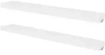vidaXL Wandbordset, Wei&szlig;, Holzwerkstoff, Strukturbuche, Rechteckig, 100x4x20 cm,