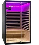 Home Deluxe Infrarotkabine, Schwarz, Holz, 120x190x105 cm, Freizeit, Wellness,