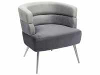 Kare-Design Sessel, Grau, Hellgrau, Textil, 65x74x64 cm, Stoffauswahl,...