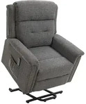 Homcom Fernsehsessel, Grau, Textil, F&uuml;llung: Polyester, 87x108x92 cm, Wohnzimmer,