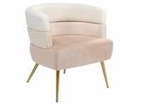 Kare-Design Sessel, Creme, Beige, Textil, 65x74x64 cm, Wohnzimmer, Sessel,