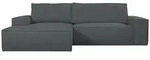 Vente-Unique Schlafsofa, Anthrazit, Textil, Uni, 4-Sitzer, 267x85x167 cm,...