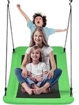 Costway Nestschaukel, Gr&uuml;n, Textil, 150x180x80 cm, Outdoor Spielzeug,
