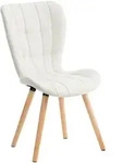 CLP Stuhl, Wei&szlig;, Holz, 50x88x63 cm, Esszimmer, St&uuml;hle, Esszimmerst&uuml;hle,