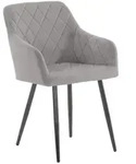 CLP Armlehnenstuhl, Grau, Metall, 47x84x44 cm, Esszimmer, St&uuml;hle, Esszimmerst&uuml;hle,