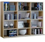 Mid.you Regal, Eiche, Holzwerkstoff, 9 F&auml;cher, 102x83x18 (23) cm, Wohnzimmer,