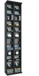 Mid.you Cd-Regal, Schwarz, Holzwerkstoff, 20 F&auml;cher, 42x183x20 cm, Wohnzimmer,