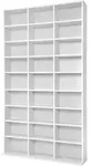 tectake Cd/Dvd, Wei&szlig;, Holz, 102x180x23.5 cm, Wohnzimmer, Regale, CD & DVD-Regale