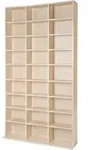 tectake Cd/Dvd, Buche, Holz, 102x180x23.5 cm, Wohnzimmer, Regale, CD &...