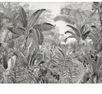 Xora Fototapete, Schwarz, Wei&szlig;, Papier, B&auml;ume, 300x280 cm, Tapeten &