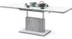 designimpex Couchtisch, Wei&szlig;, Hellgrau, Holzwerkstoff, 120x56x70 cm,...