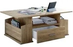 Mid.you Couchtisch, Eiche, Holzwerkstoff, 1 Schublade(n) Schubladen, rechteckig,