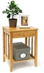 Relaxdays Beistelltisch, Hellbraun, Holz, 40x52x35 cm, Wohnzimmer, Wohnzimmertische,