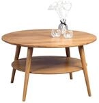Livetastic Couchtisch, Wildeiche, Holz, Wildeiche, massiv, rund, rund, 80x45x80 cm,