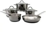 Echtwerk Kochtopfset, Schwarz, Metall, 8-teilig, 24 cm,20 cm,16 cm, 5,9 L,3,5 L,1,8