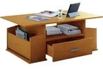 Mid.you Couchtisch, Buche, Holzwerkstoff, 1 Schublade(n) Schubladen, rechteckig,