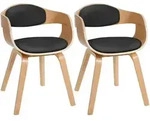 CLP Armlehnenstuhl, Schwarz, Eukalyptusholz, Holz, 49x73x46 cm, Esszimmer,...