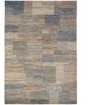 Cazaris Wollteppich, Grau, Silber, Textil, Karo, rechteckig, 140x200 cm, f&uuml;r
