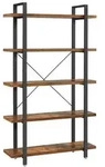 Boxxx Regal, Braun, Schwarz, Metall, Holzwerkstoff, Vintage, 5 F&auml;cher, 105x178x34