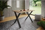 Mid.you Esstisch, Sonoma Eiche, Metall, Holzwerkstoff, rechteckig, X-Form, Esszimmer,