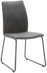 Dieter Knoll Stuhl, Anthrazit, Metall, Textil, Kufe, 46x93x57 cm, Beinauswahl,