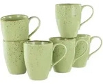 Creatable Kaffeebecherset, Gr&uuml;n, Keramik, 6-teilig, 300 ml, Kaffee & Tee,...
