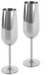 Echtwerk Sektglas, Edelstahl, Metall, 2-teilig, 250 ml, 6.3x22.5x6.3 cm, nachhaltig,