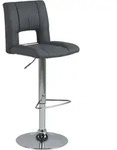 Carryhome Barhocker, Dunkelgrau, Metall, Textil, Rundrohr, S&auml;ule, Bodenplatte,