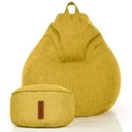 Green Bean Xxl-Sitzsack, Gelb, Textil, F&uuml;llung: Styroporkugeln, Rund,...