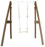 Schaukel, Braun, Wei&szlig;, Holz, 181x207x160 cm, EN 71, CE, FSC 100%,...