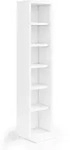 Vicco Cd-Regal, Wei&szlig;, Holzwerkstoff, 6 F&auml;cher, Rechteckig, 21x91.8x20 cm,
