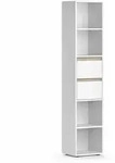Vicco B&uuml;cherregal, Wei&szlig;, Holzwerkstoff, 6 F&auml;cher, 2 Schubladen, Rechteckig,