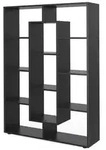 Vicco Raumteiler, Schwarz, Holzwerkstoff, 11 F&auml;cher, Rechteckig, 107.2x143x29 cm,