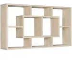 Mid.you Wandregal, Eiche, Holzwerkstoff, 4 F&auml;cher, 85x47.5x16 cm, h&auml;ngend, K&uuml;chen,