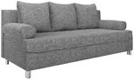 Mirjan24 Schlafsofa, Hellgrau, Kunststoff, 3-Sitzer, Rechteckig, 192x86x80 cm,