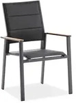 Niehoff Garden Stapelsessel, Schwarz, Holz, Teakholz, massiv, eckig, 62x96x63 cm,