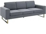 Homcom Sofa, Dunkelgrau, Holz, 82x78x200 cm, Wohnzimmer, Sofas & Couches, Sofas
