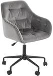 Carryhome Drehstuhl, Schwarz, Dunkelgrau, Metall, Textil, Drehkreuz, 59x92x58.5 cm,