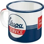 Nostalgic-Art Emaille-Becher, Wei&szlig;, Dunkelblau, Kirschrot, Metall, 0.36 L, Kaffee &