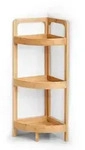Zeller Present Eckregal, Natur, Holz, Bambus, 29x29x85 cm, stehend, Wohnzimmer,