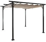 MCW Pergola, Wei&szlig;, Metall, 300x232x300 cm, Sonnen- & Sichtschutz, Pavillons &