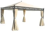 MCW Pergola, Wei&szlig;, Metall, 400x290x400 cm, Sonnen- & Sichtschutz, Pavillons &