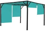 MCW Pergola, T&uuml;rkis, Metall, 305x212x405 cm, Sonnen- & Sichtschutz, Pavillons &