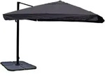 MCW Ampelschirm, Anthrazit, Textil, 360x300 cm, Sonnen- & Sichtschutz, Sonnenschirme,