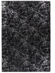 Kayoom Flachwebeteppich Bijou 225 Schwarz / Silber, Schwarz, Silber, Textil,