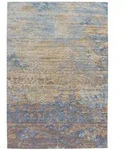 Kayoom Flachwebeteppich Blaze 625 Blau / Beige, Blau, Beige, Textil, Abstraktes,